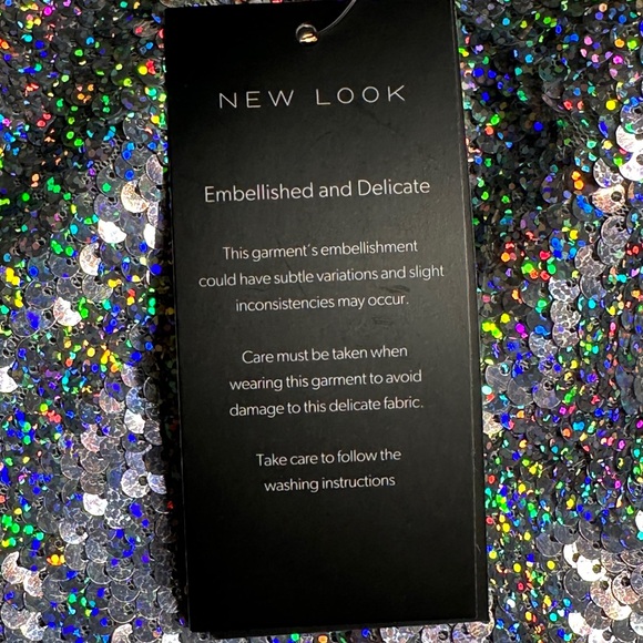 NEW LOOK | NWT Sequin Sparkling Mini Slip Dress - Picture 13 of 13